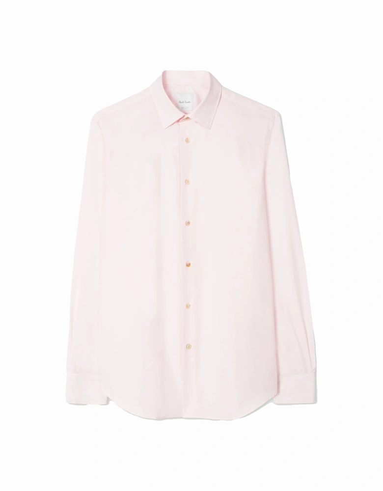 Stripe Cuff Tailored Cotton Shirt Pink