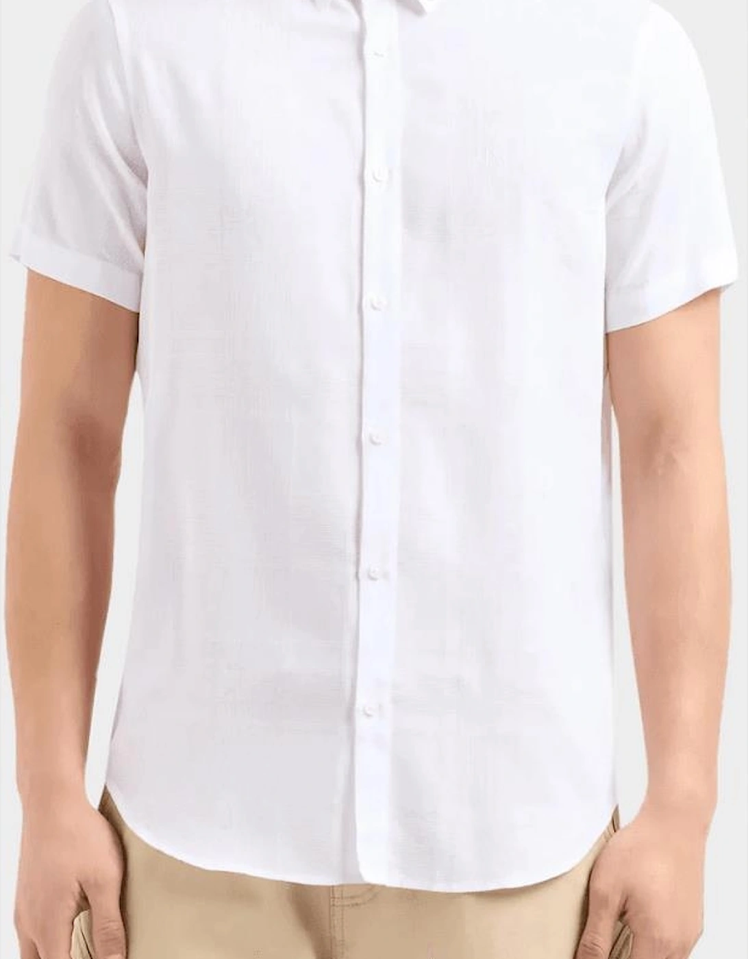 Cotton Short Sleeve White Shirt