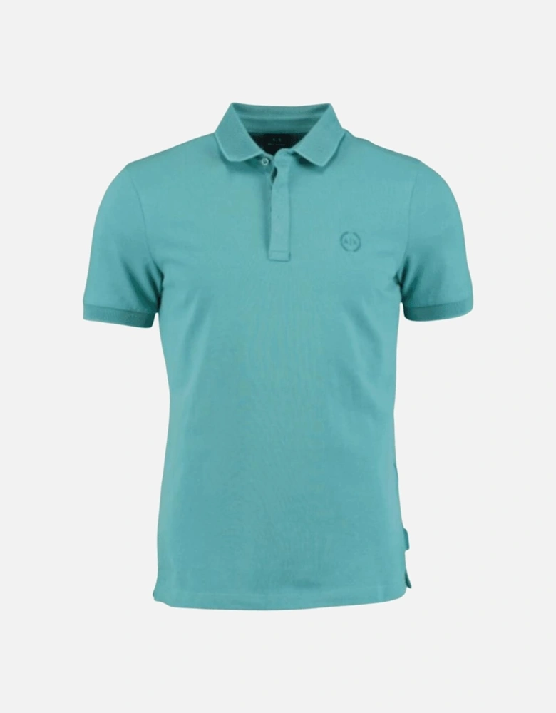 Pique Cotton Green Polo Shirt