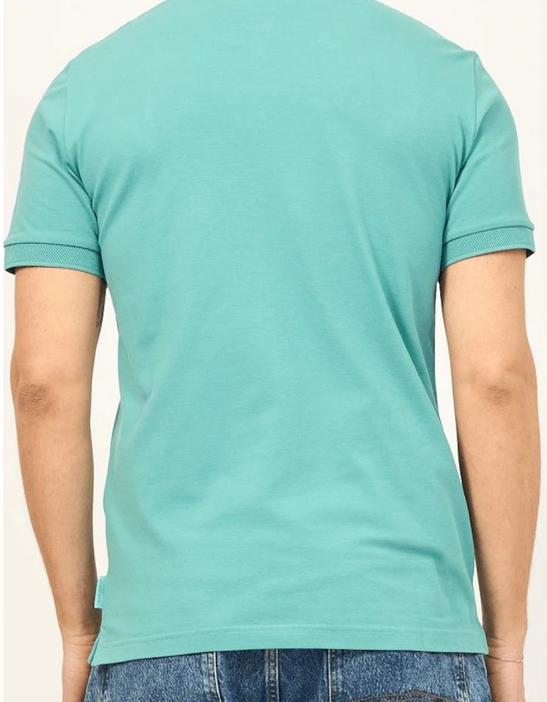 Pique Cotton Green Polo Shirt