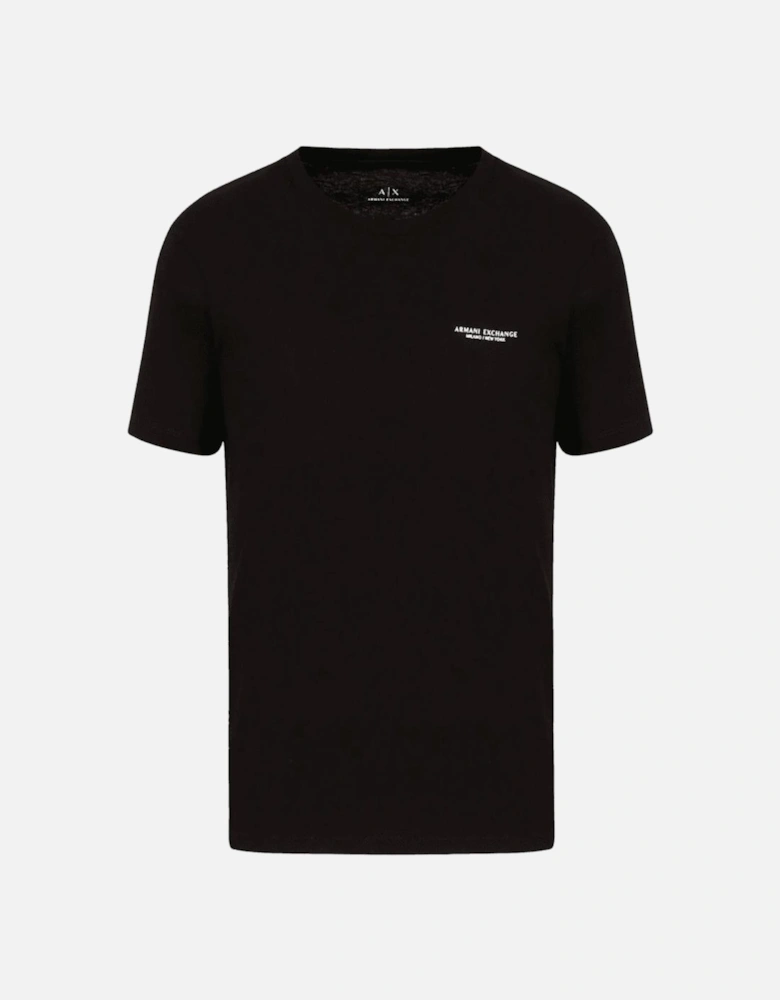 Cotton Milano Print Black T-Shirt