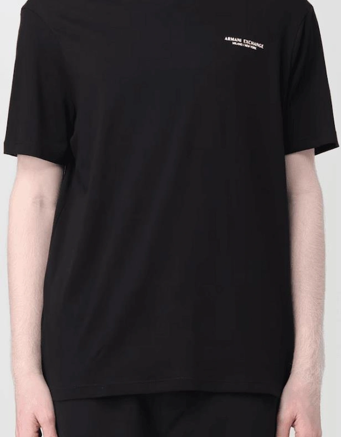 Cotton Milano Print Black T-Shirt