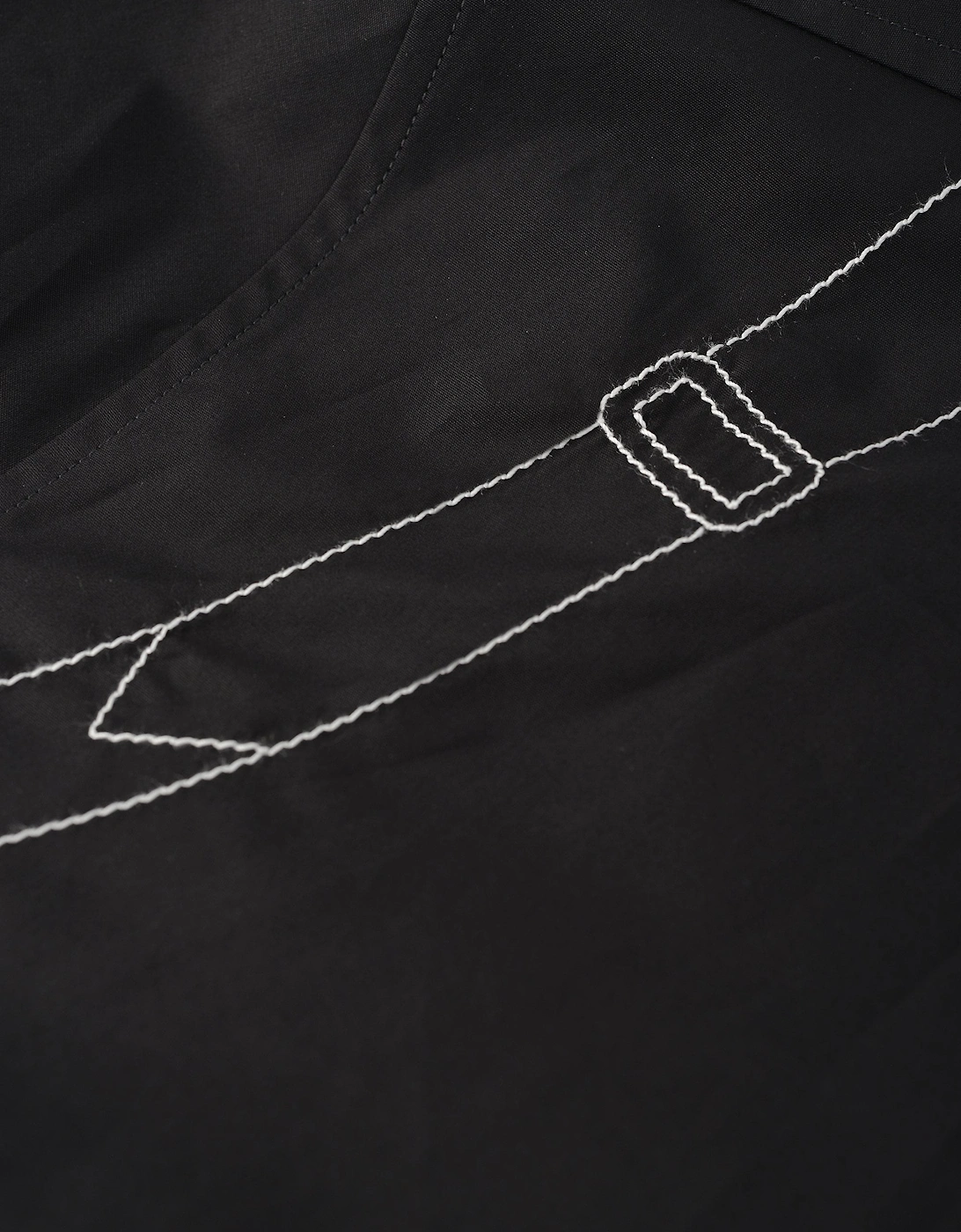 Contrast Stitch Harness Shirt Black