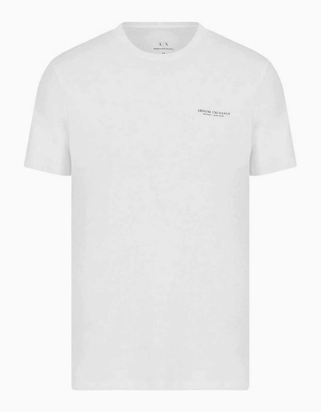 Armani Exchange Men's White Cotton Milano Print T-Shirt  40 L