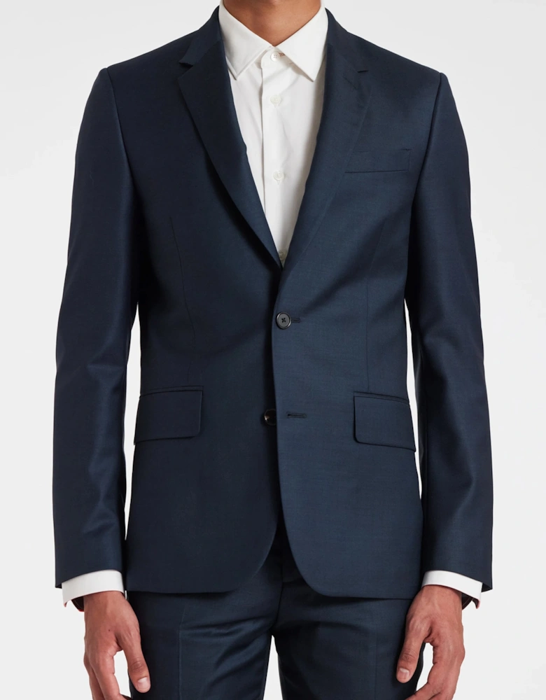 Tailored T Button Suit Navy