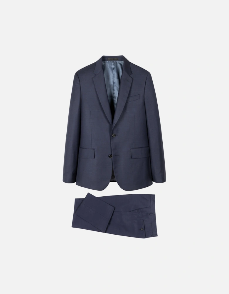 Tailored T Button Suit Navy