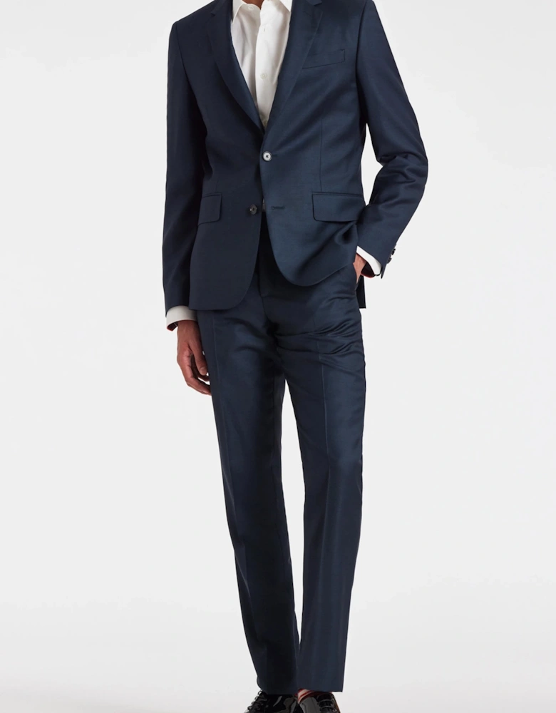 Tailored T Button Suit Navy