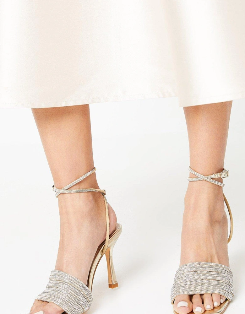 Tillie Strappy Diamante High Stiletto Heeled Sandals