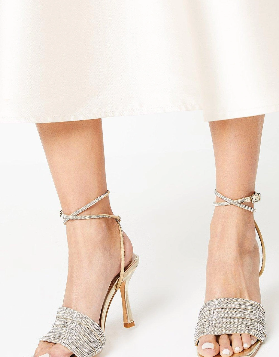 Tillie Strappy Diamante High Stiletto Heeled Sandals, 5 of 4