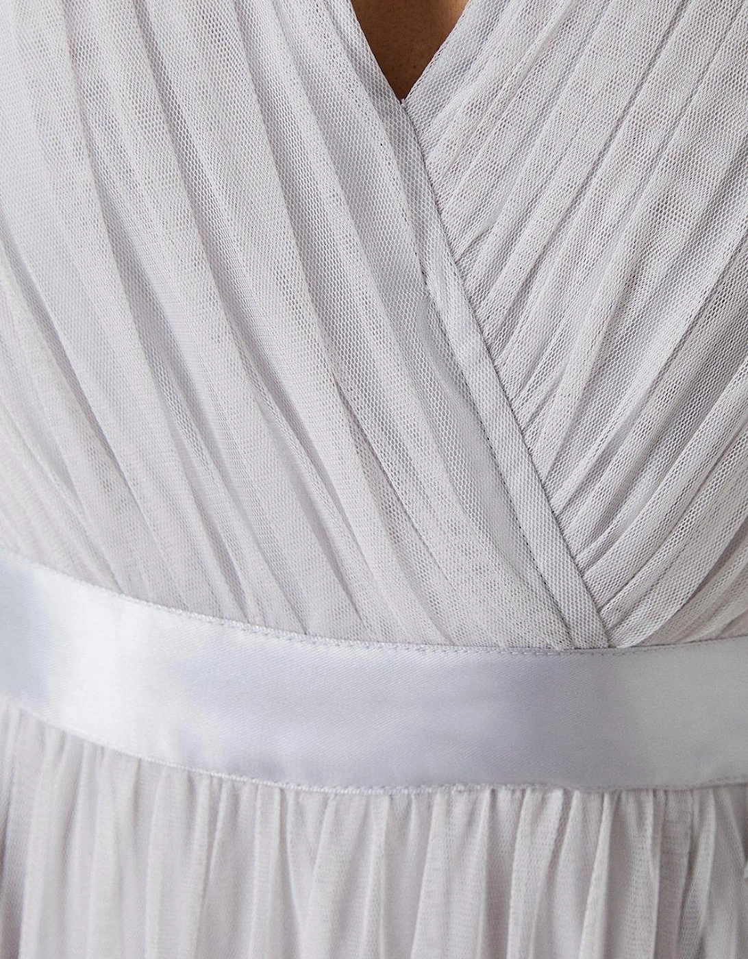 Angel Sleeve Lace Applique Bridesmaids Dress