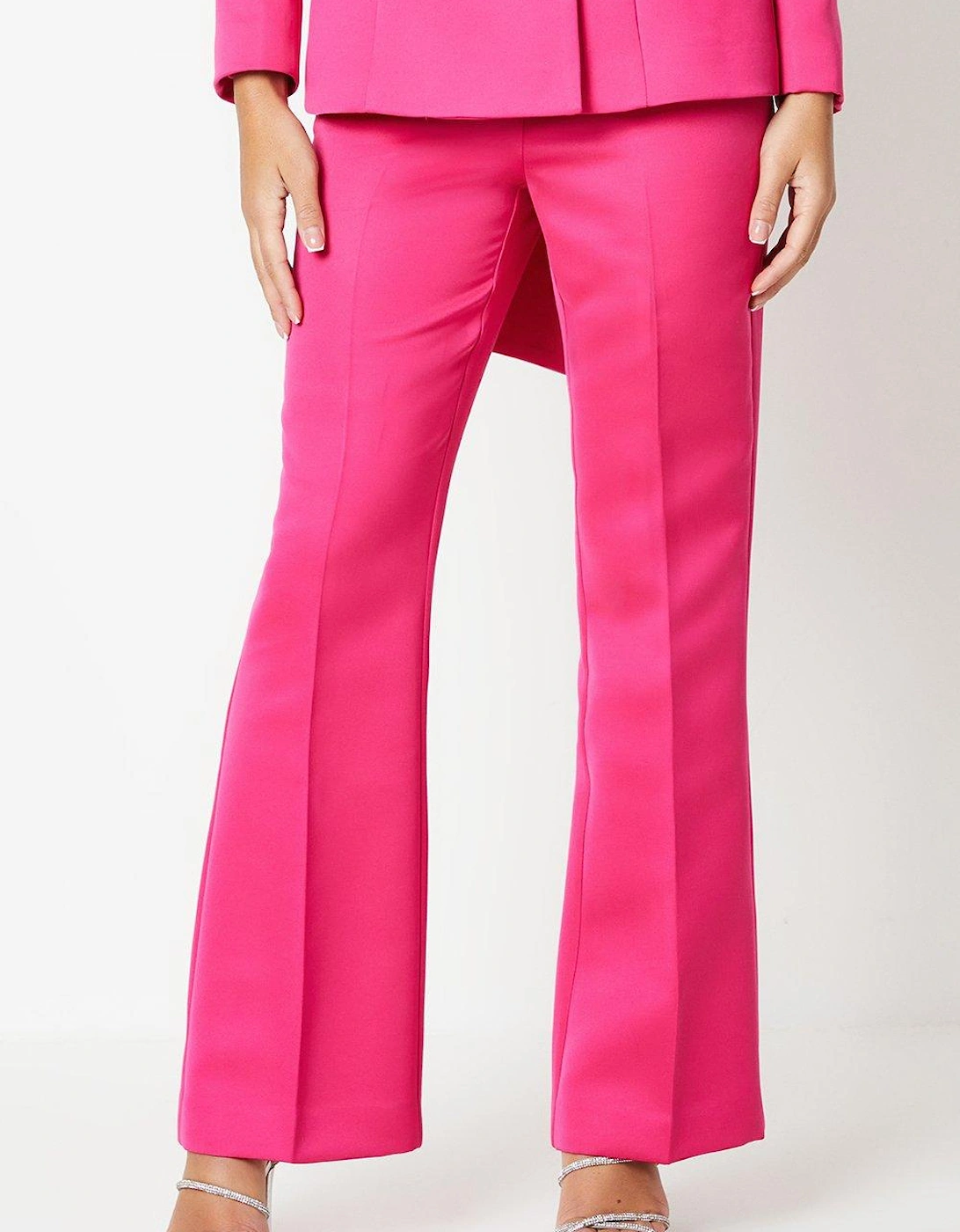 Slim Flare Structured Satin Trouser, 6 of 5