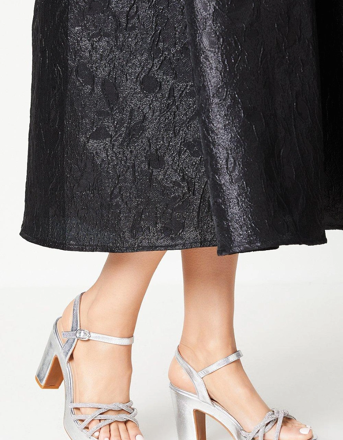 Tiffany Diamante Twist Strap Platform Heeled Sandals, 5 of 4