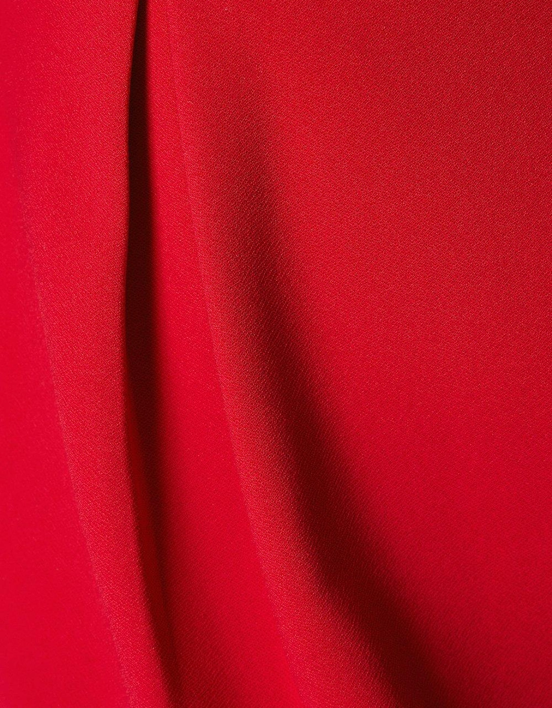 Notch Neck Bardot Detail Crepe Pencil Dress