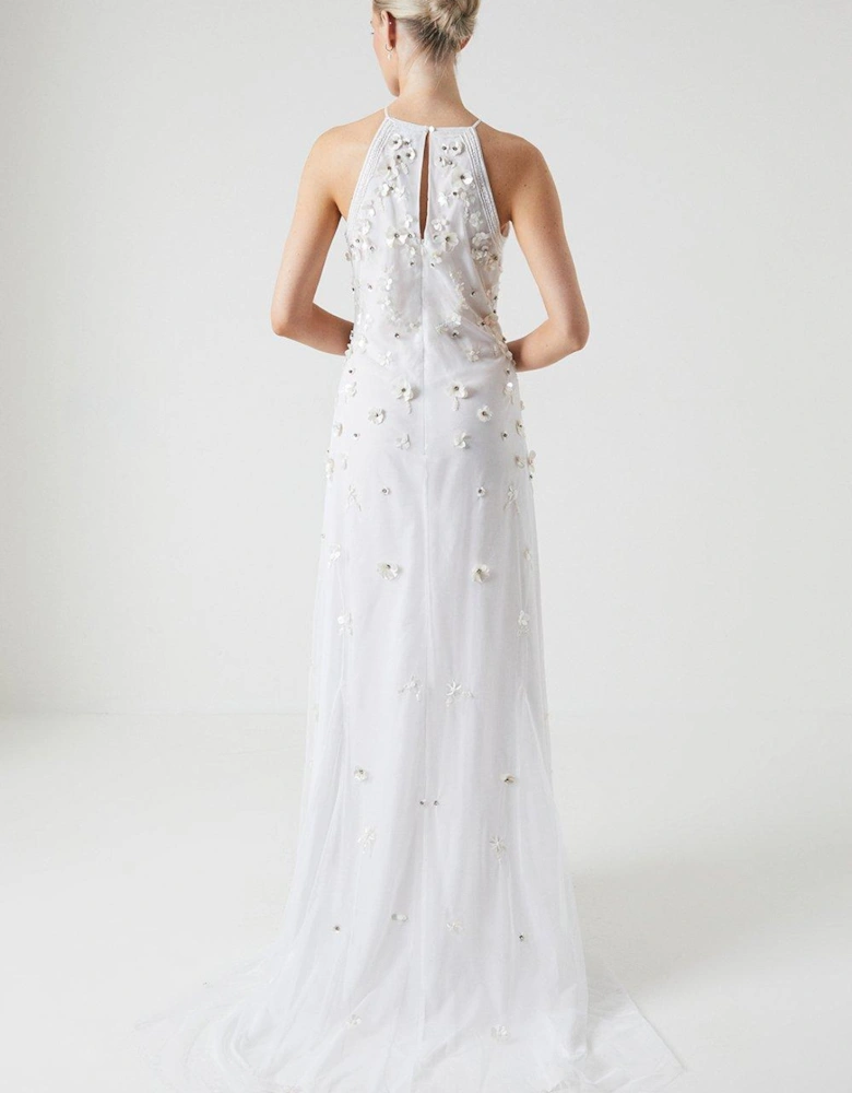 Jasmine Embellished Halter Wedding Dress