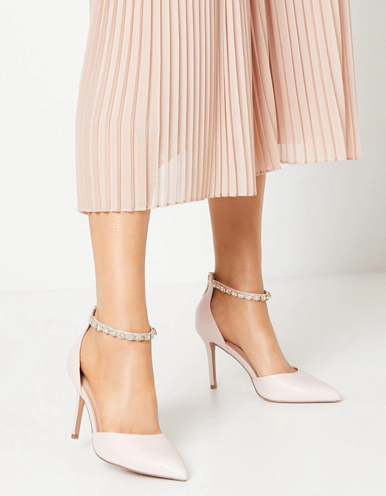 Tatiana Jewelled Anklet High Stiletto Court Shoes