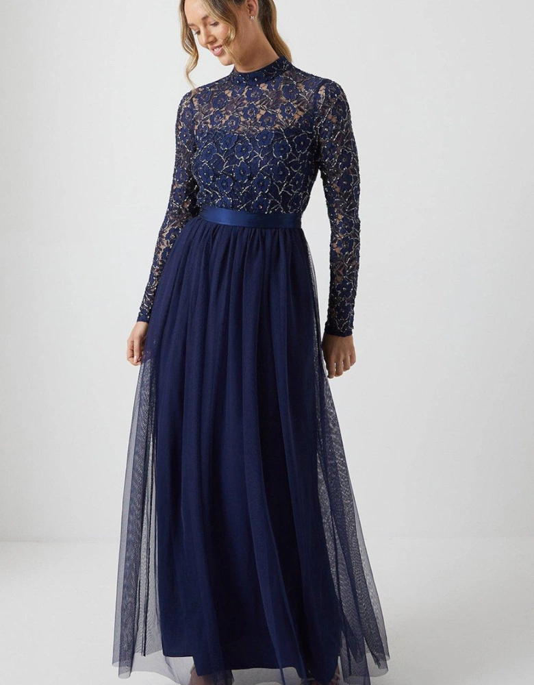 Embellished Lace Two In One Bridesmaids Dress