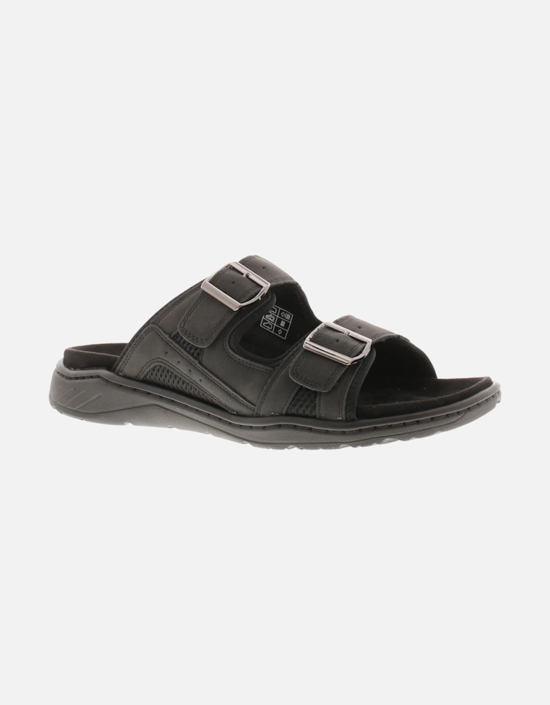 Mens Beach Sandals Mules Gilbert Buckle black UK Size