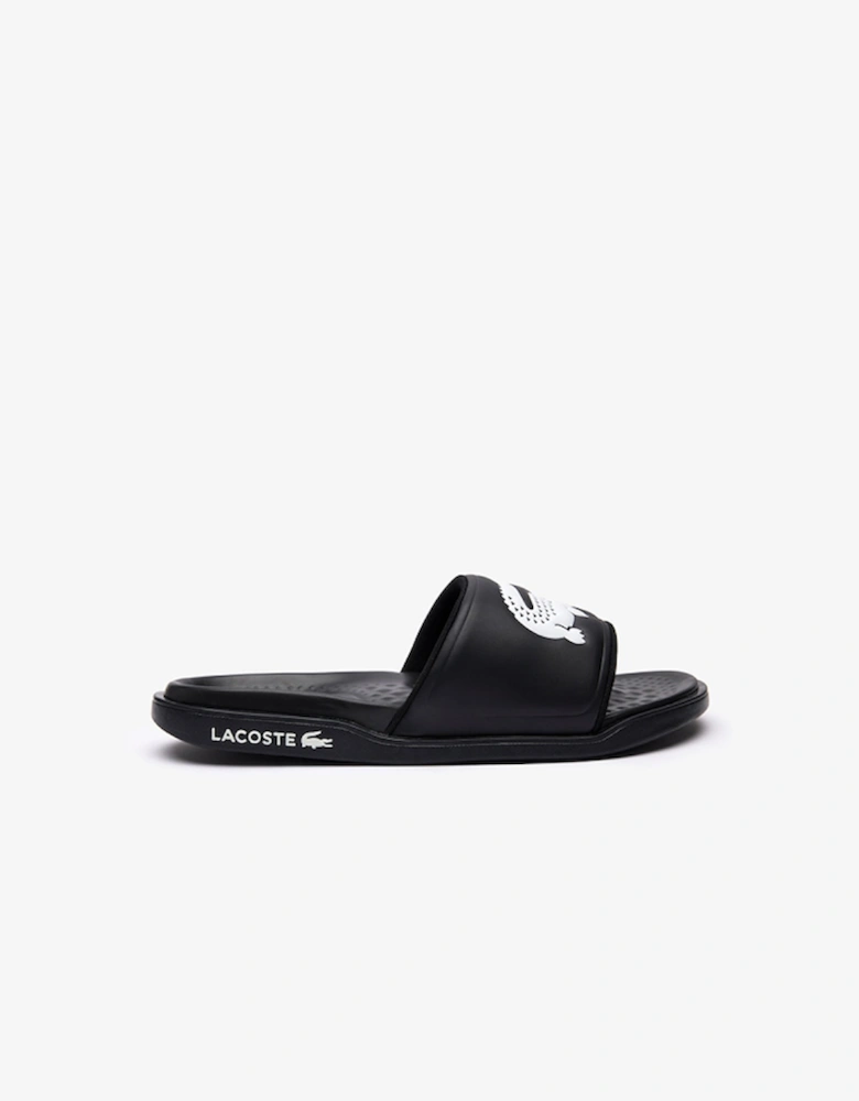 Men's Croco Dualiste Synethic Logo Strap Slides