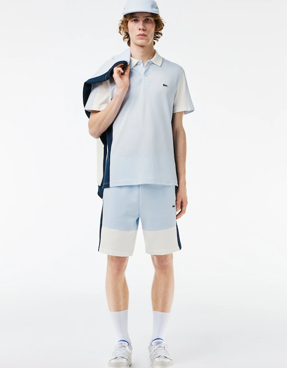Men's Cotton Pique Colourblock Polo Shirt