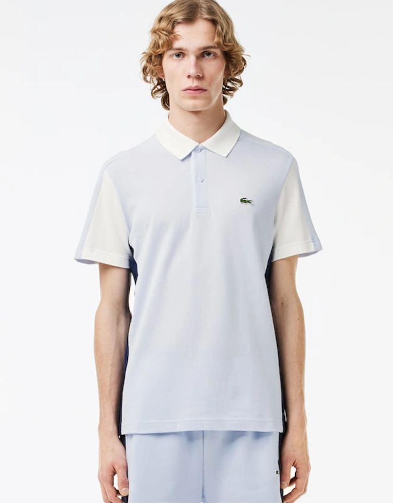 Men's Cotton Pique Colourblock Polo Shirt
