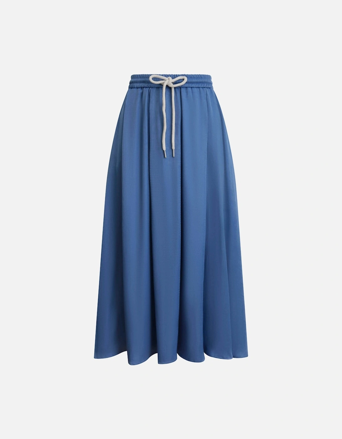 Draw String Maxi Skirt Denim