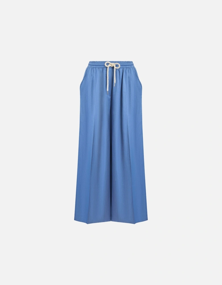 Side Stripe Wide Leg Trousers Denim