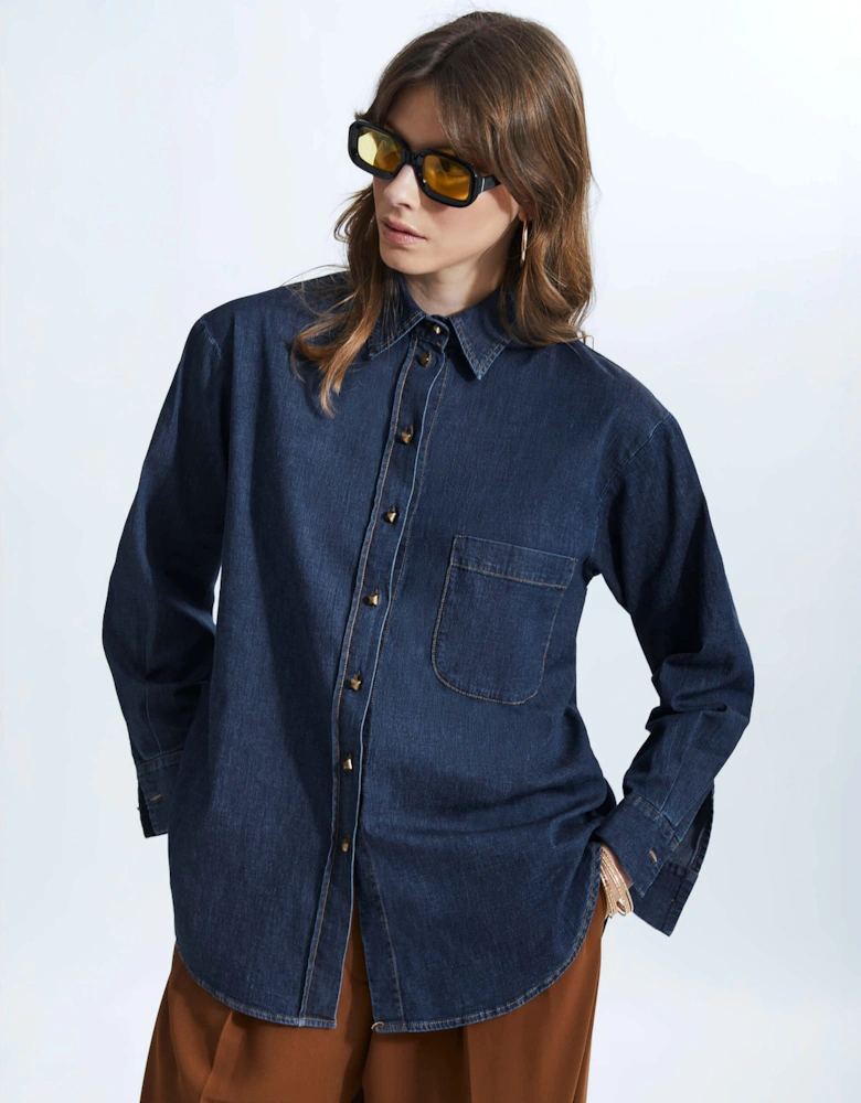 Denim Long Shirt