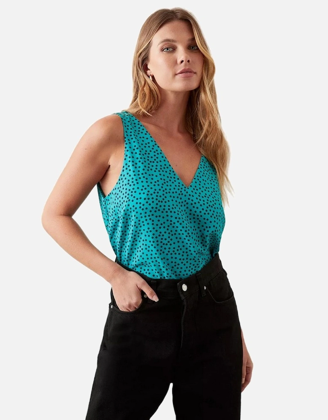 Womens/Ladies Built Up Spotted Camisole, 4 of 3
