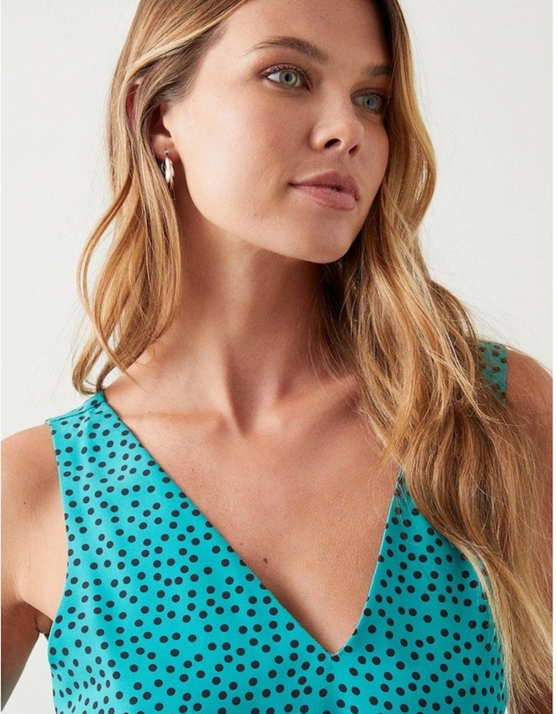 Womens/Ladies Built Up Spotted Camisole