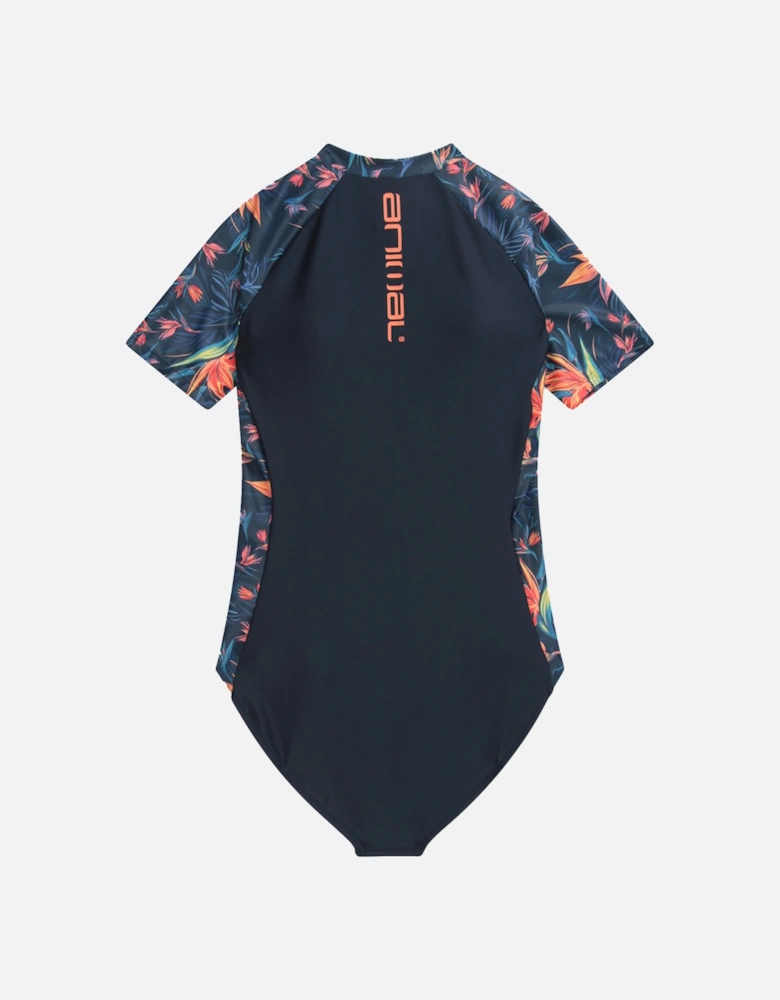 Womens/Ladies Isla Tropical Leaves Short-Sleeved Wetsuit