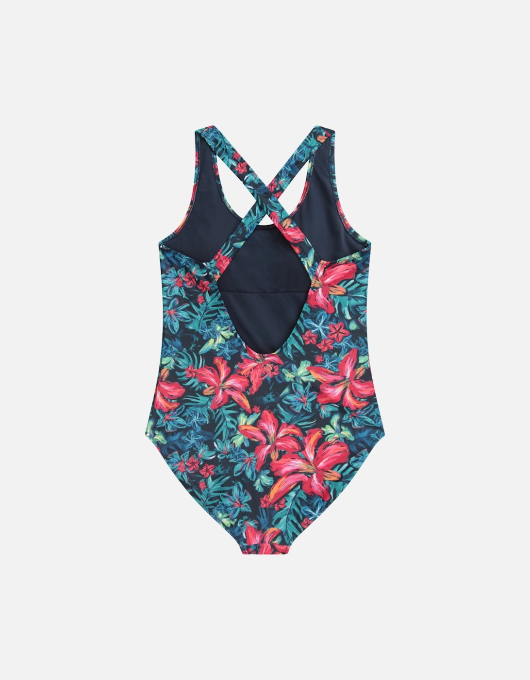 Womens/Ladies Mia Floral Cross Back One Piece Swimsuit