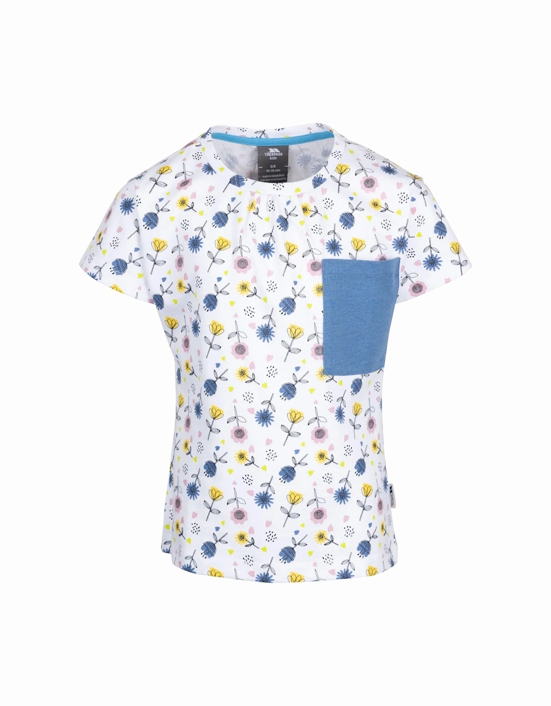 Girls Pleasantly Floral T-Shirt, 4 of 3