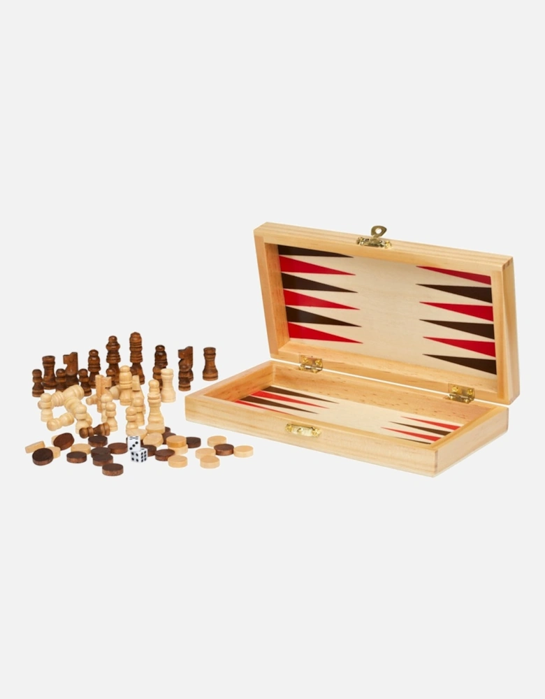 Mugo Wooden 3 in 1 Board Game Set