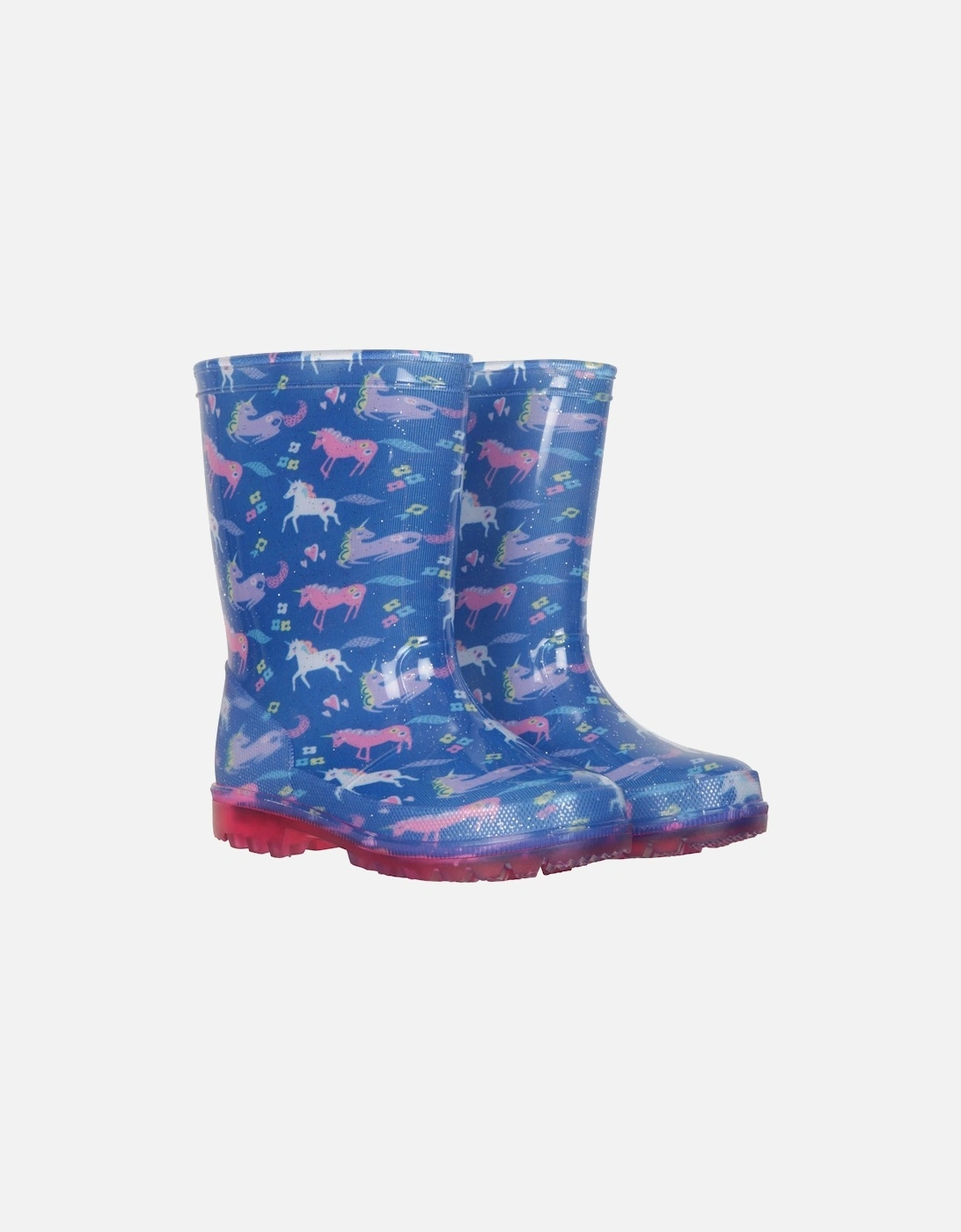 Childrens/Kids Splash Unicorn Light Up Wellington Boots, 6 of 5