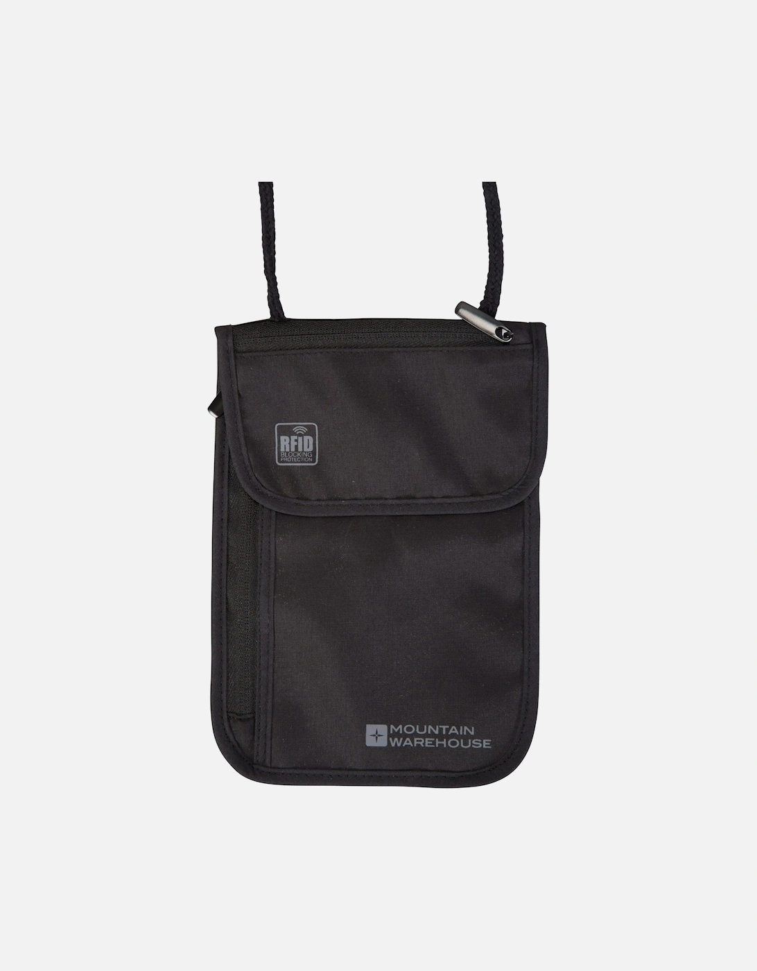 Mountain Warehouse Women's Black Logo Rfid Blocking Neck Pouch - Size: One Size