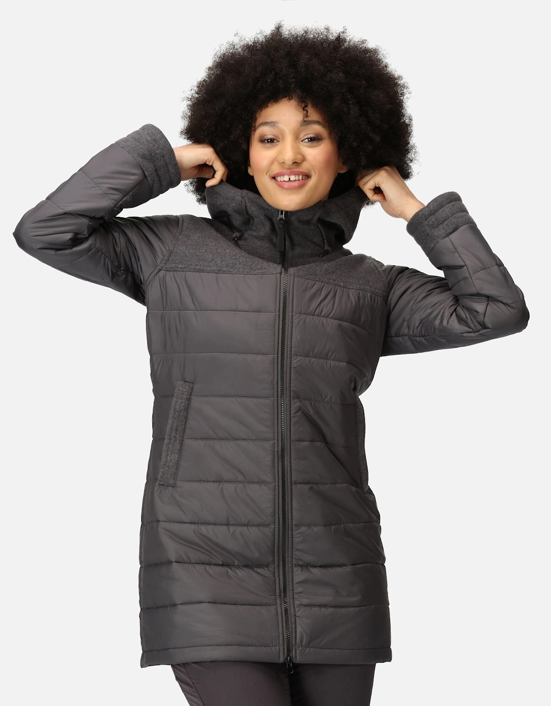 Womens/Ladies Melanite Baffled Padded Jacket