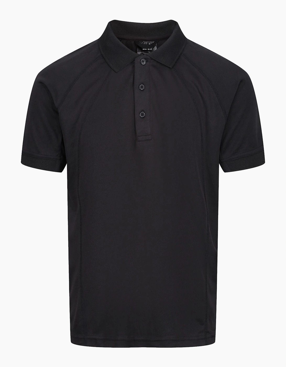Regatta Men's Black Professional Coolweave Short Sleeve Polo Shirt - Size: 46