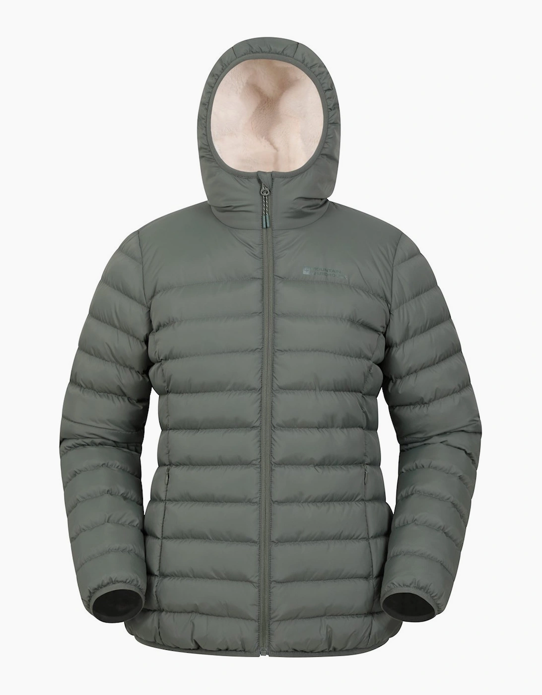 Mountain Warehouse Women's Green / Faux Fur Lined Padded Jacket - Size 8
