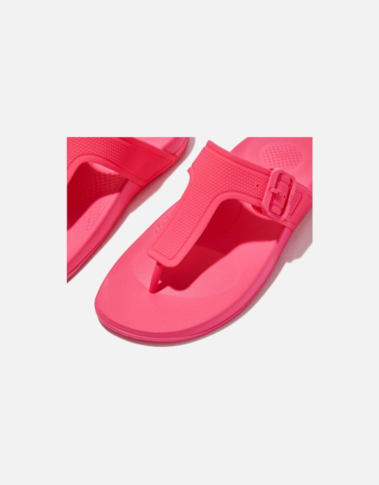 Womens iQushion Adjustable Buckle Flip-Flops