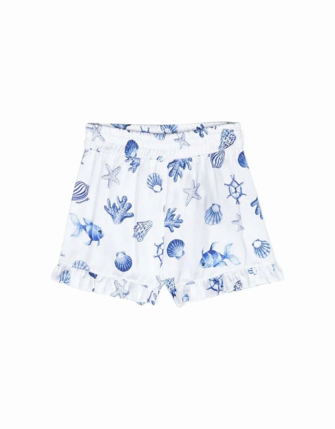 Girls Blue Shell Shorts, 2 of 1