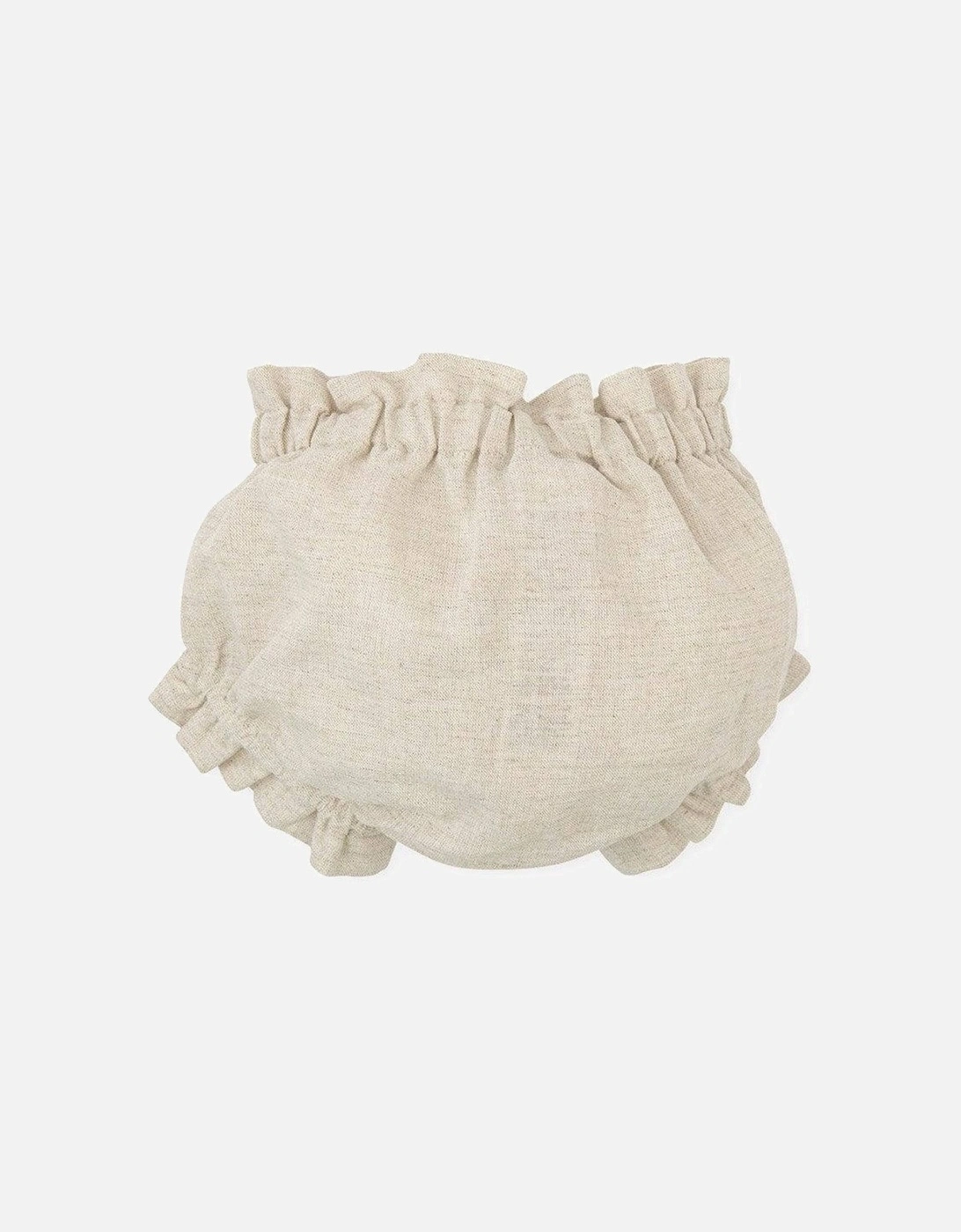 Girls Ecru Linen Shorts, 3 of 2