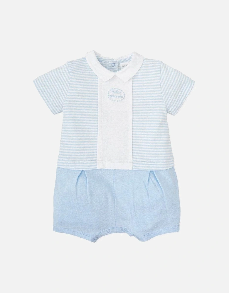 Boys Pale Blue And White Romper