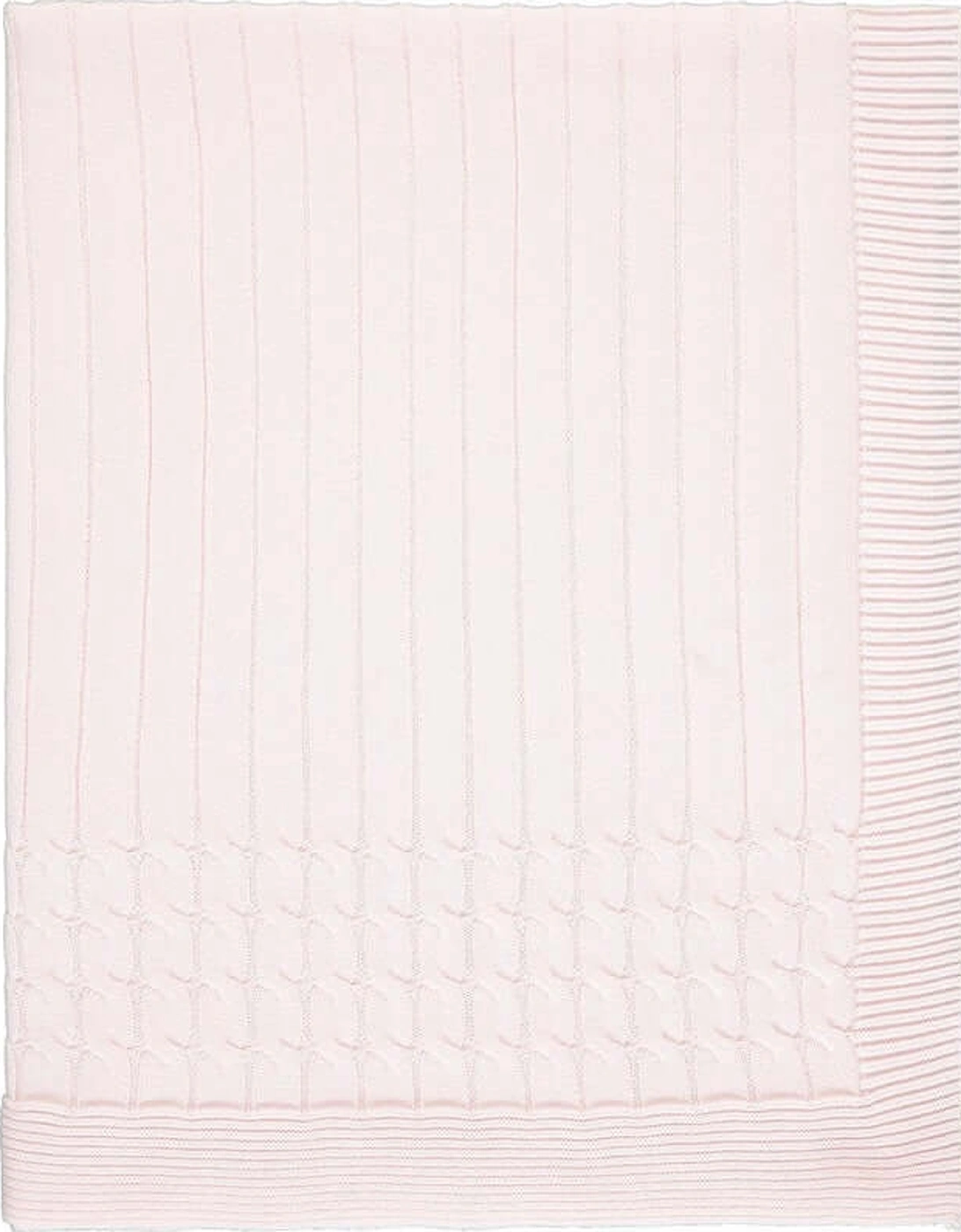 Girls Pink Cable Knit Blanket, 4 of 3