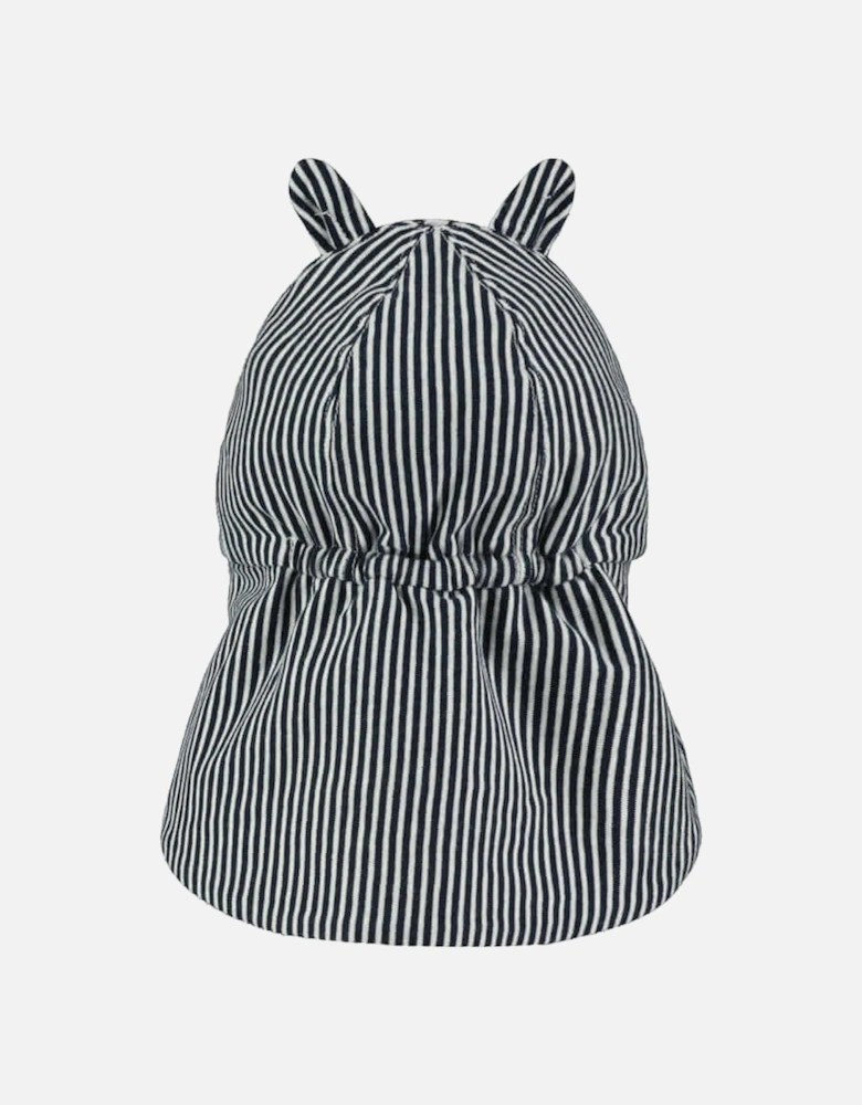 Boys Navy Striped Hat