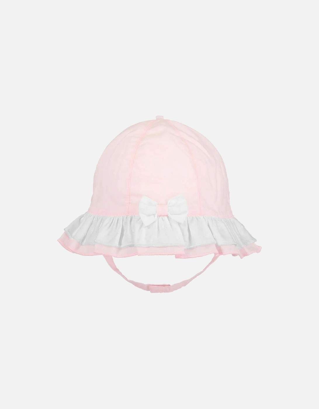 Girls Pink Embroided Sun Hat, 3 of 2