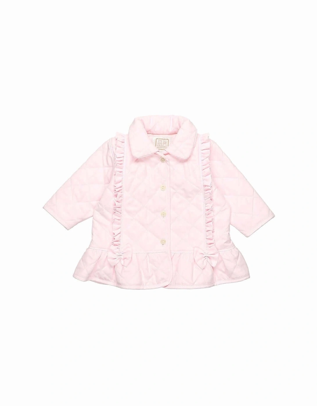 Girls Pink Quilted Peplum Jacket, 3 of 2