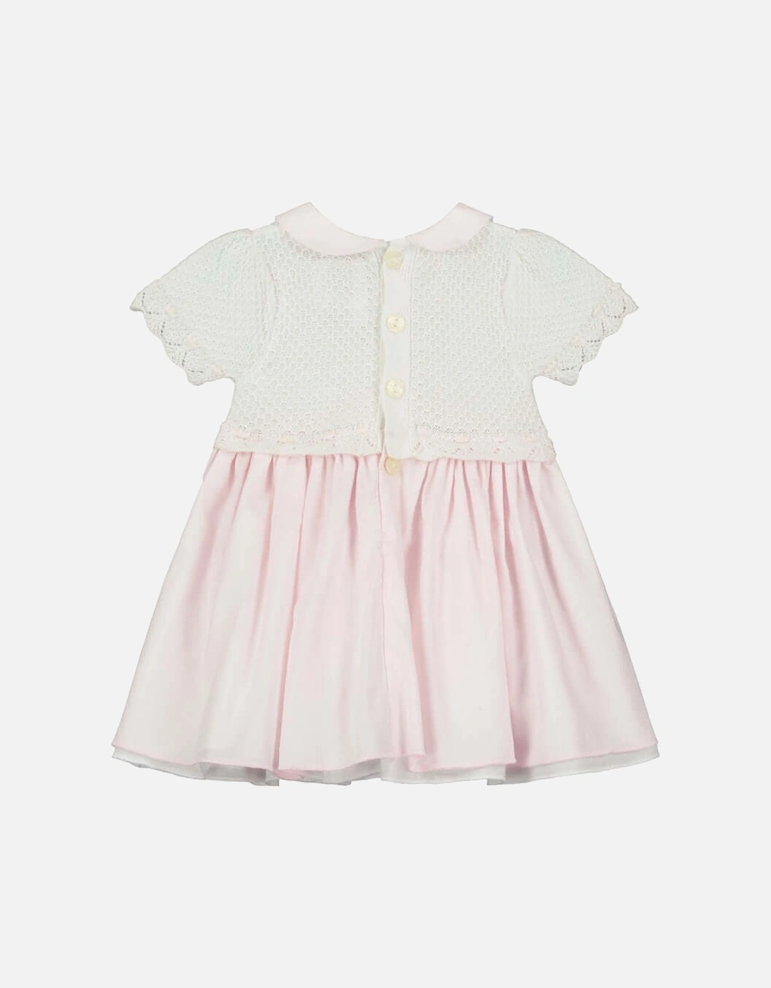 Girls Pink Lace Effect Dress