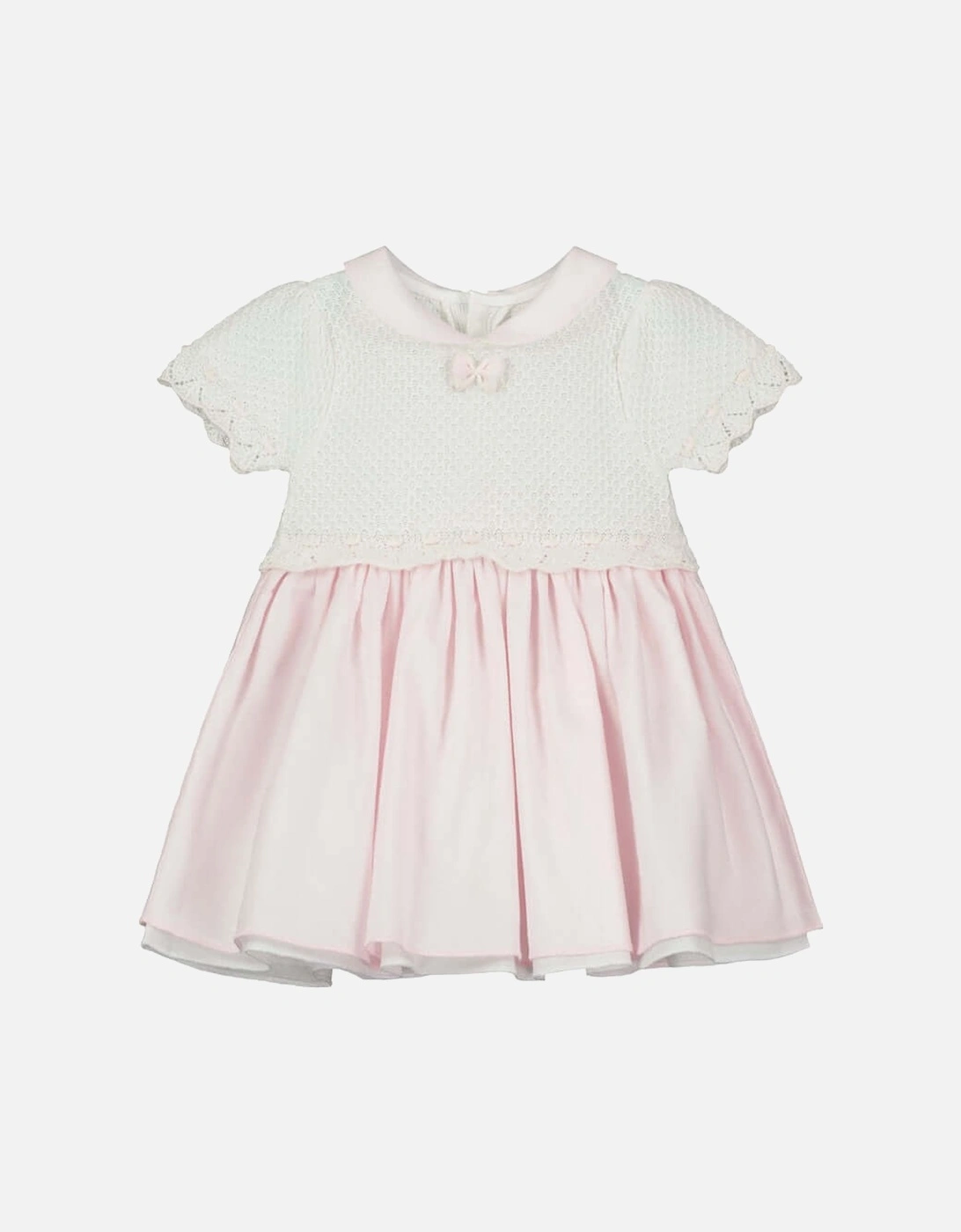 Girls Pink Lace Effect Dress