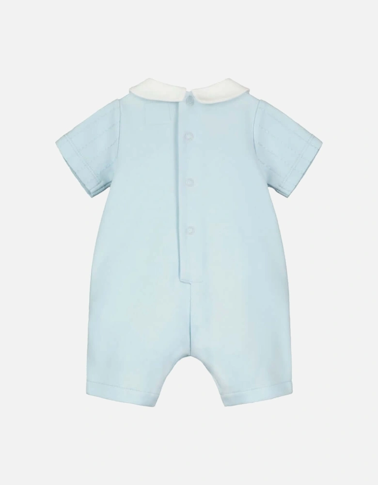 Boys Pale Blue Knitted Romper