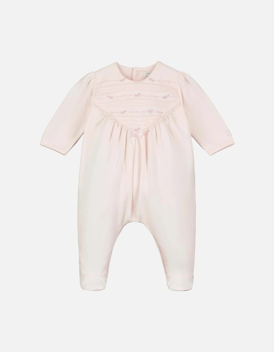 Girls Pink Cotton Felicia Babygrow, 3 of 2